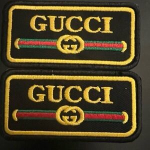 Iron/Sew On Black and Gold Patch 2pk